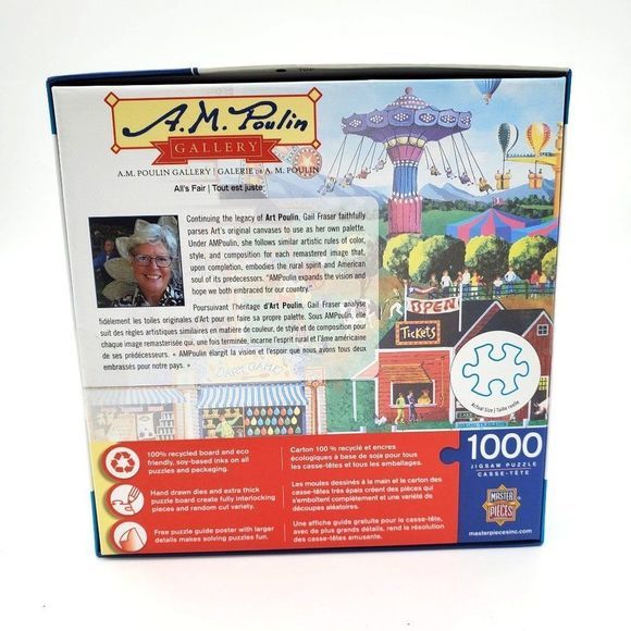 NEW Masterpieces A.M. Poulin Gallery Collection - All'S Fair‎ 1000 Pieces Jigsaw - Picture 2 of 3